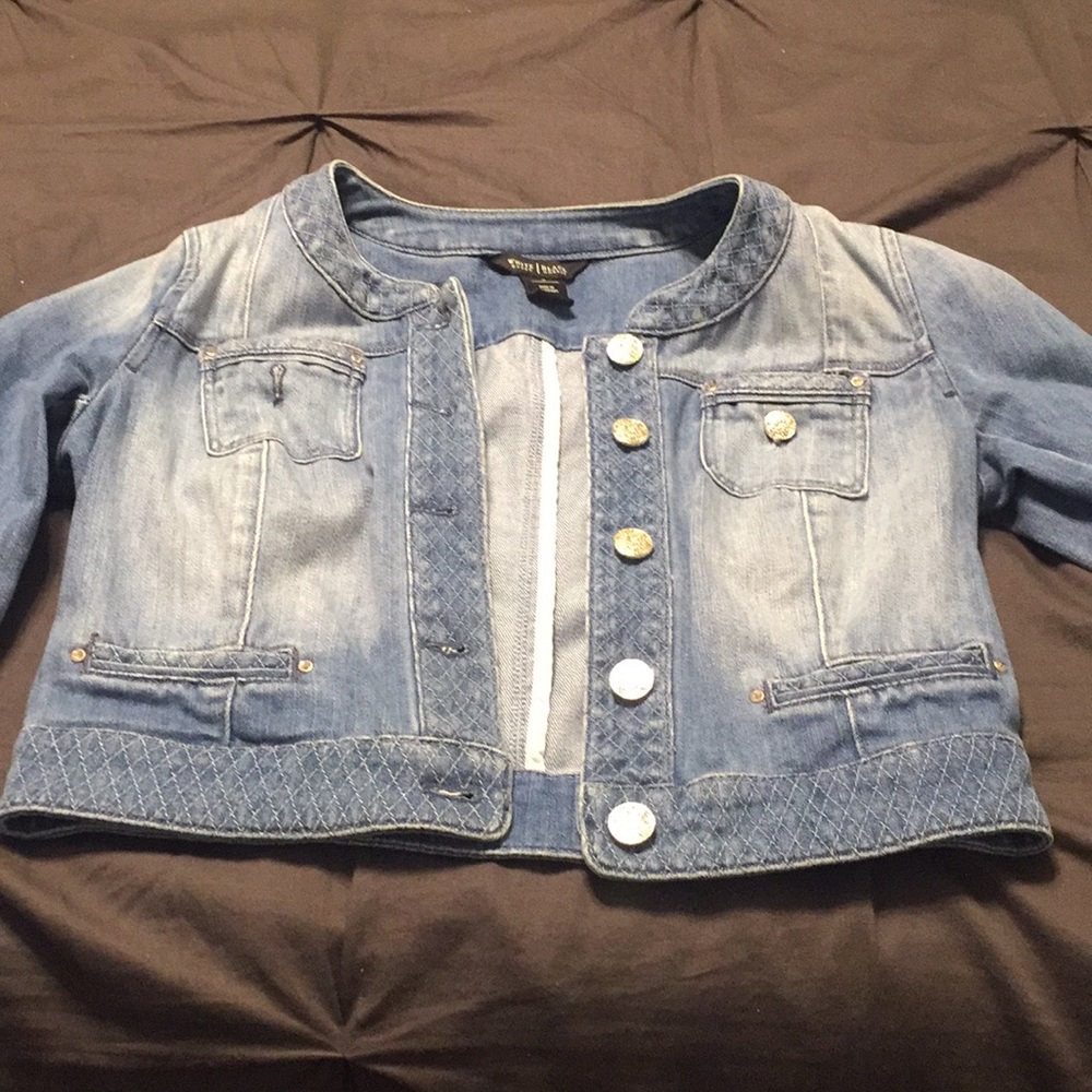 WHBM cropped jean jacket